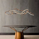 Axyaa Maillon Rose Gold Pendant Light - Minimalist Designer LED Ring Light