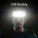Axya Rechargeable COB LED Headlamp: Adjustable Waterproof Headlight for Camping Hiking