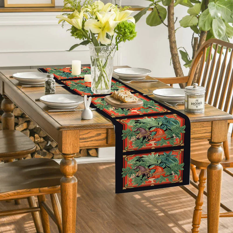 Axyaa Floral Table Runner for Farmhouse Dining and Wedding Decor