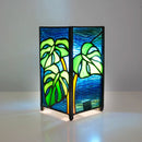 Axyaa Mosaic Glass Bedside Table Lamp, Small Night Light for Bedroom or Desk