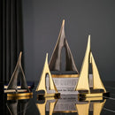 Axya Copper Sailing Boat Decoration for Home, Office, and Living Room