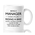 Axyaa Manager Mug - Easy Manager Gifts for Women Men Birthday Novelty Coffee Cup