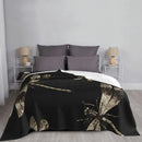 Axyaa Vintage Dragonfly Fine Art Throw Blanket - Soft Beds Multi-Purpose Designer Blanket