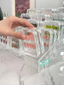 Axyaa Nail Display Box & Storage Case for Fake Nails - Clear Acrylic Holder