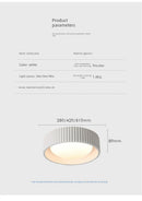 Axyaa White LED Gypsum Ceiling Lights - Nordic Wabi Sabi Design