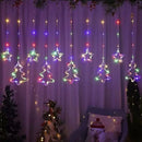 Axyaa Christmas Tree Curtain Lights with Remote - 8 Modes for Home, Party, Garden