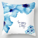 Axyaa Blue Geometric Marble Stripe Line Pillowcases - Set of 2