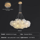 Axyaa Luxury Acrylic Cream Round Ceiling Chandelier - Elegant Lighting Fixture for Home Decor