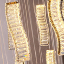 Axyaa Crystal Chandelier Stair Pendant Lamp Living Room Interior Lighting