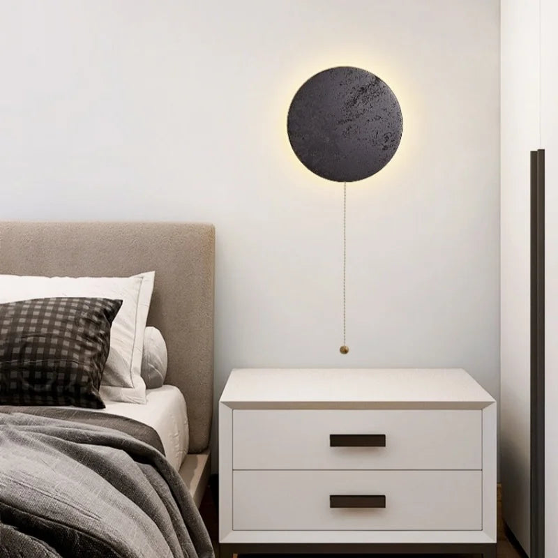 Axyaa LED Wall Lamps Black Travertine Nordic Minimalism Bathroom Mirror Lights