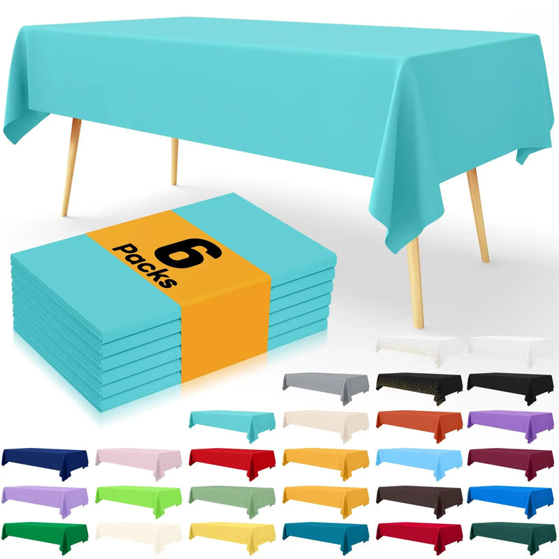 Axyaa Waterproof Plastic Table Covers 54X108inch