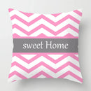 Axyaa Nordic Pink Sweet Home Sofa Cushion Cover, Cozy Living Room Decor