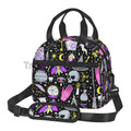 Axyaa Insulated Goth Lunch Box Bag with Shoulder Strap for School Work Travel