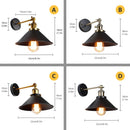 Axyaa Vintage Wall Lamp, Indoor Retro Lighting, Knob Switch, Black&White Cover, E27