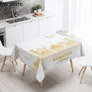 Axyaa Ramadan Mubarak Tablecloth - Islamic Muslim Mosque Home Decor