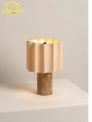 Axyaa Marble Table Lamp w/ USB Charging. Minimalist Nordic Design for Living Room & Bedroom.