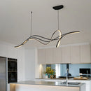 Axyaa Curved LED Dining Chandelier - Modern Kitchen Bar Pendant Lights