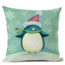 Axyaa Penguin Cushion Cover: Cute Sofa Pillow for Kids & Living Room, 45x45cm