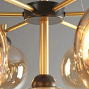 Axyaa Smoke Grey/Amber Multi Head Glass Chandelier for Modern Living Spaces