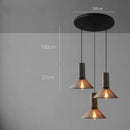 Axyaa Industrial Pendant Light Cement Metal Shade LED Hanging Lamp