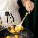 Axyaa Gold Colander Strainer Spoon - Kitchen Cooking Tool
