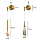 Axyaa Crystal Glass LED Wall Sconces for Indoor Living Room and Bedroom