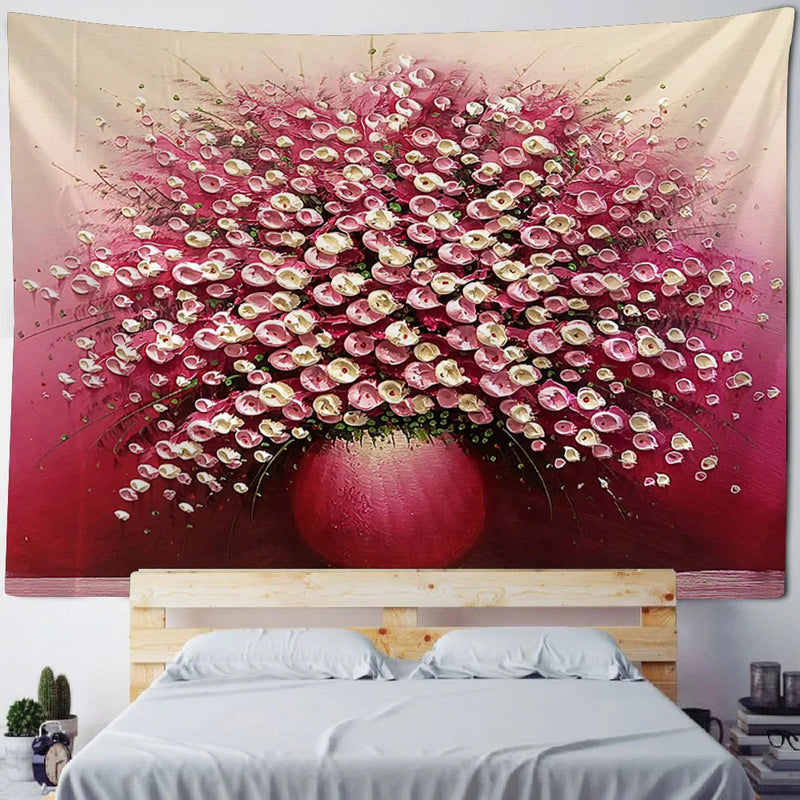 Axyaa Retro Plant & Flower Tapestry Wall Hanging for Home Art Decoration