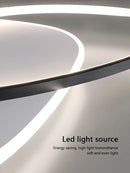 Axyaa Oval LED Ceiling Lights Dimmable Indoor Lighting for Modern Living Room Decor