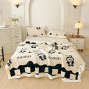 Axyaa Nordic Floral Jacquard Fleece Throw Blanket: Soft & Warm Plush Sofa Bed Cover