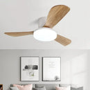 Axyaa 52 Inch DC Wood Ceiling Fan Light Remote Control Living Bedroom 35W LED Lights