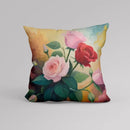 Axyaa Flower Pot Pattern Pillow Cover for Luxury Home Decor