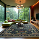 Axyaa Retro Flower Bird Print Nordic Style Living Room Carpet