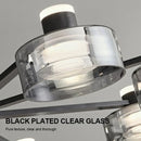 Axyaa Minimalist Circle Glass Chandelier LED Pendant Lights for Home Decor