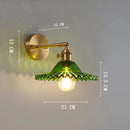 Axyaa Clear Glass LED Wall Sconce with Copper Pull Chain Switch for Home Lighting