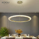 Axyaa Modern Luxury Gold Ring LED Pendant Lamp for Living Dining Bedroom Kitchen