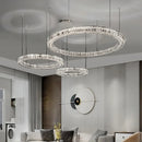 Axyaa Crystal LED Chandelier: Modern Luxury Dimmable Lighting with Clear K9 Crystals