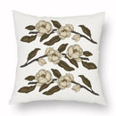 Axyaa Retro Flower Fox Pillowcase in Peach Skin Velvet.