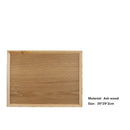 Axyaa Natural Walnut Wooden Serving Tray with Beech Handle