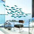 Axyaa Ocean Fish Room Wall Stickers Nursery Décor Glass Door Bathroom Decals