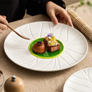 Axyaa Ceramic Steak Plate Pasta Salad Dessert Plate Shallow Restaurant Tableware