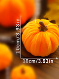Axyaa Velvet Pumpkin Decoration Set for Fall Halloween Thanksgiving Harvest Décor