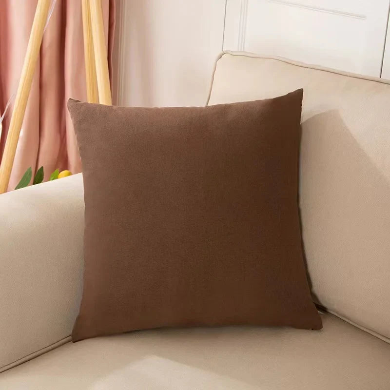 Axyaa Plain Throw Cushion Cover for Sofa Bed Car Home Decor