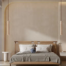 Axyaa Yellow Travertine LED Bedside Chandelier for Wabi-sabi Style Bedroom