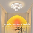 Axyaa Sunset LED Ceiling Light: Modern Minimalist Line Lamps for Indoor Decor