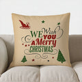 Axyaa Peace On Earth Christmas Pillow Cover for Sofa, Bedroom, Car