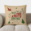 Axyaa Peace On Earth Christmas Pillow Cover for Sofa, Bedroom, Car