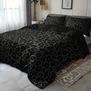 Axyaa Dark Leopard Print Duvet Cover Set (3 Pieces)