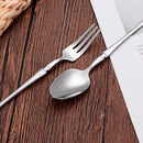 Axyaa Stainless Steel Dining Set: 30 Pcs Solid Cutlery Knife Fork Spoon Mirror Utensils
