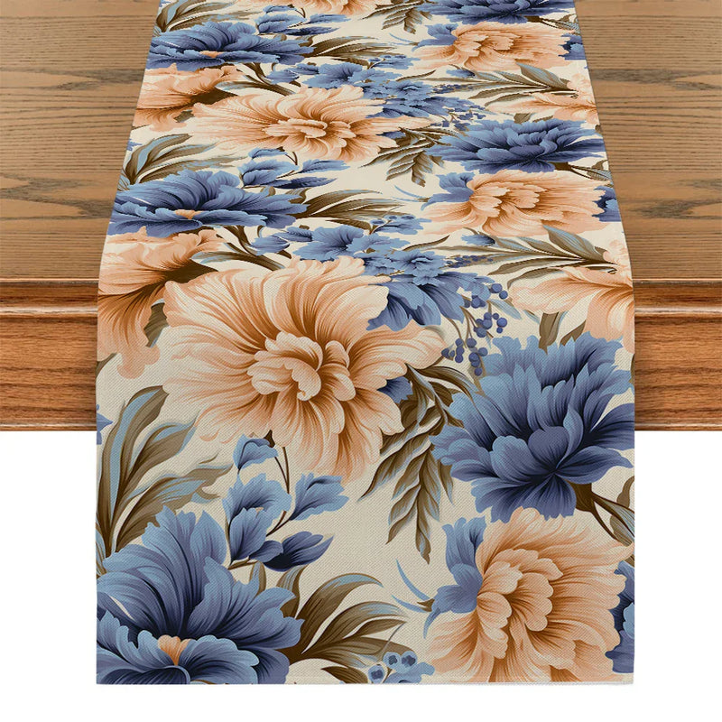 Axyaa Floral Table Runner for Dining Coffee Wedding Holiday Decor