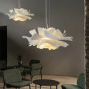 Axyaa LED Flower Chandelier: Modern White Art Decor Pendant Lamps